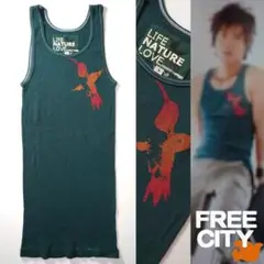 キムタク着用 新品 FREE CITY リブ タンクトップ 2 / M 相当
