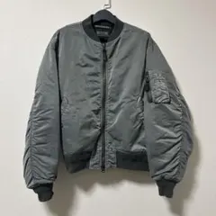 DIESEL｜ダブルレイヤード ボンバージャケット MA-1 グレー - メルカリ