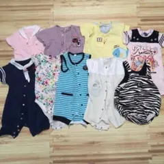 夏服　9着セット　男女兼用　ロンパース　80サイズ