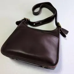 希少 オールドコーチブラウン9966 レガシージップ ショルダーバッグ 