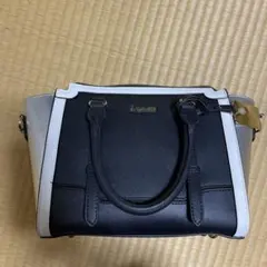 &chouette 合成皮革 ハンドバッグ 黒/白/グレー