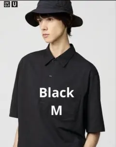 UNIQLO U エアリズムコットンポロシャツ　ブラック　M ユニクロユー