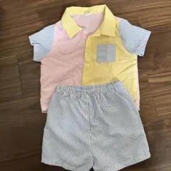 SHEIN 半袖シャツとショートパンツセット 12-18M