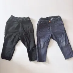 パンツ　セット　黒　ネイビー　90 長ズボン