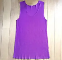 pleats please issey miyake タンクトップ 紫 プリーツ - メルカリ