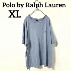 Polo by Ralph Lauren 【XL】水色 半袖Tシャツ海外古着