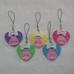 うさちゃんストラップ ５個セット