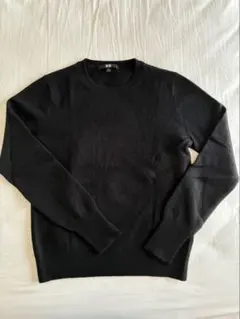 【難あり】UNIQLO ユニクロ カシミヤ 100% ニット ブラック M