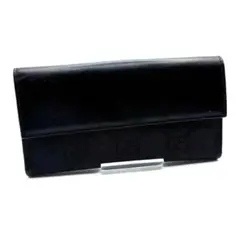 【美品】GUCCI グッチ GGキャンバス 長財布 二つ折り ブラック 箱付き