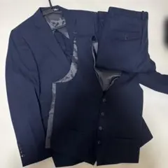 P.S.FA メンズスーツ ネイビー ストライプ スリーピース Y7