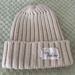 Neo folklore ニット帽 クリーム色