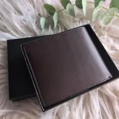 財布 メンズ 二つ折り ミニ財布 コンパクト レザー プレゼント ブラウン 茶