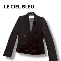 LE CIEL BLEU ブラック テーラードジャケット 38 ユニセックス　黒
