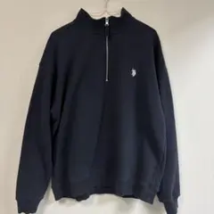 U.S. POLOネイビー ハーフジップ トレーナー