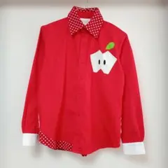 NIRAME.CO　りんごシャツ　S　長袖シャツ　にらめっこ　個性的