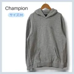 【定番】Champion パーカー グレー JPN Lサイズ相当 ドローコード無
