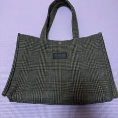 KALDI グレーチェック柄 トートバッグ ウインターバッグ