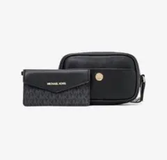 ニ*ン様 MICHAEL KORS ブラックショルダーバッグ - メルカリ