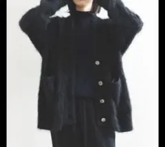 美品⁂ブラミンク⁂ビッグシルエットカーディガン　ユニセックス　ブラック　近年 2025年最新】ブラミンク blamink カーディガンの人気アイテム