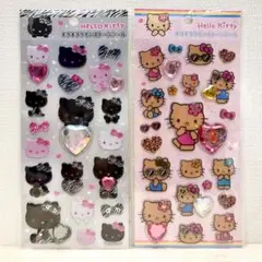 日焼けキティ ゼブラキティ 2点 ★ サンリオ キラキララインストーンシール