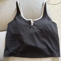 ブラック Vネック ヨガウェアルルレモンサイズ8