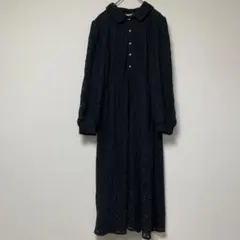 【美品】アプレジュール　ブラック　レース　ワンピース　長袖