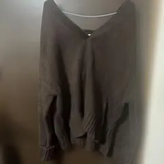 LOWRYS FARM ブラウン Vネックフード付きセーター 新品未使用値下げ‼️