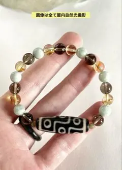 ★★★ 霊石 ★★★　紅朱砂　九眼天珠　ブレスレット / 腕念珠