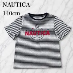 NAUTICA ノーティカ 半袖 Tシャツ ボーダー ホワイト 140cmのサムネイル