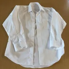 【140㎝】長袖シャツ　白　胸ポケット付き