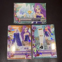 パープルジュエリーワンピ ゴールドチェーングラディエーター アイカツカード
