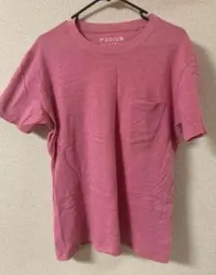 ピンク Mサイズ ポケット付き Tシャツ