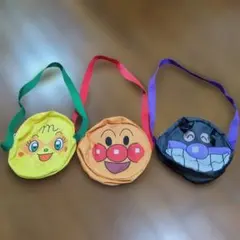 ショルダーバッグ３点セット☆アンパンマン・バイキンマン・メロンパンナちゃん