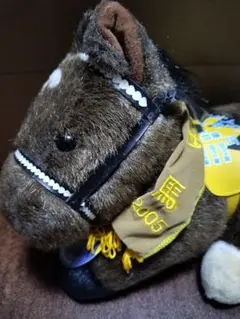 武豊 直筆サイン入り ディープインパクト ぬいぐるみ アバンティ゙ 2L