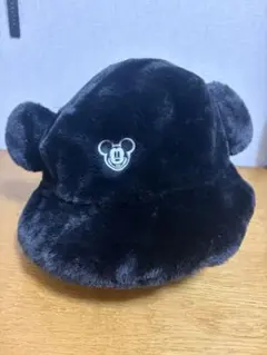 ミッキーマウス 耳付き黒帽子