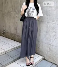 ＩＮＧＮＩ　ジョーゼットイージースカンツ　ワイドパンツ