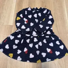 プチバトー　ハート柄ワンピース　86センチ