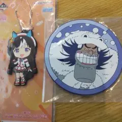 ☆１番くじセット☆　ウマ娘 ラバーチャーム＆ワンピースワポル ラバーコースター