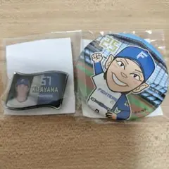 ピンバッジ 缶バッジ 北山亘基 宮西 尚生選手ガチャ