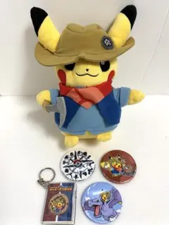 ポケモン　福井恐竜博物館　化石博物館　ぬいぐるみ　発掘ピカチュウ　缶バッジのサムネイル