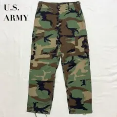 美品 US ARMY 迷彩パンツ ミリタリーパンツ S リップストップ 00年