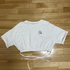 repipi armario ロゴ刺繍 クロップドTシャツ ホワイト Mのサムネイル