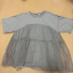 niko and... チュールレイヤード Tシャツ グレー L