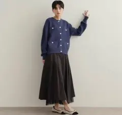 OPAQUE.CLIP カラーネップニットカーディガン