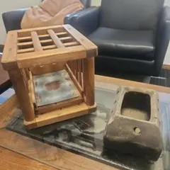 昭和レトロ　炬燵 金属天板付きのサムネイル