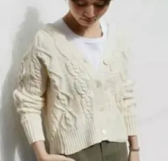 スローブイエナ　ケーブルショートカーディガン