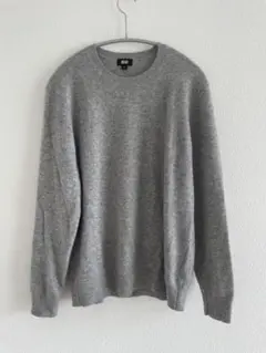 UNIQLO カシミヤ100% クルーネックセーター グレー M