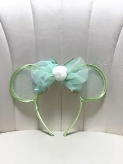 ディズニー ティンカーベル ミントグリーン ミッキー 耳カチューシャ