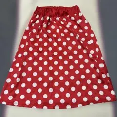 Disney ドット柄 フレアスカート 赤のサムネイル