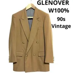 90sヴィンテージ　GLENOVER ダブルブレザー 金ボタン キャメル　美品のサムネイル
